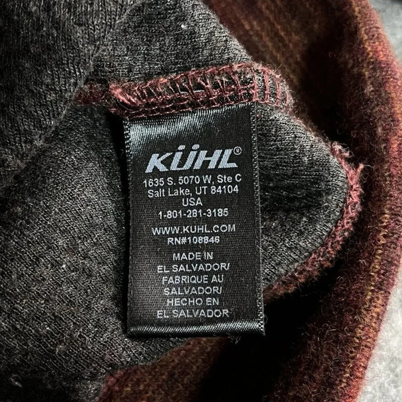 Kuhl Sweater Womens S Isla Hoodie Wool Blend Orange Brown Heathered Gorpcore - Picture 8 of 13